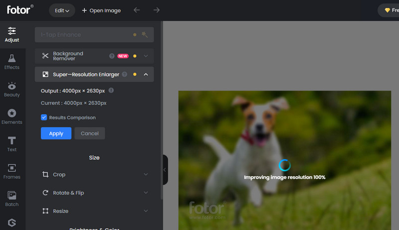 Super-Resolution Enlarger anwenden