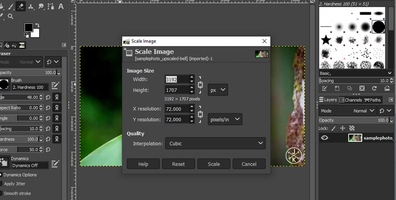 Bildeinstellung bearbeiten