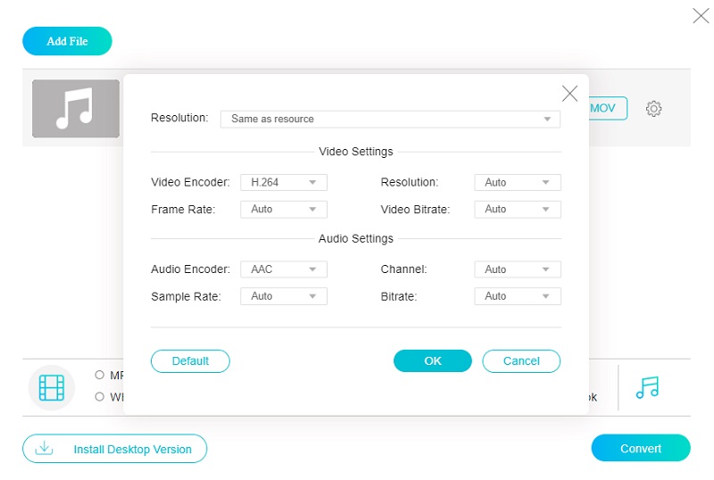 MOV online bearbeiten Vidmore