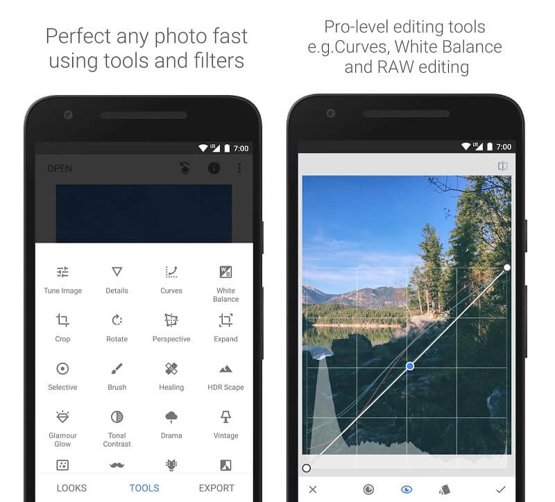 Bildauflösungs-Verbesserer Snapseed