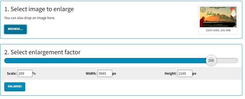 Auflösung online erhöhen PhotoEnlarger