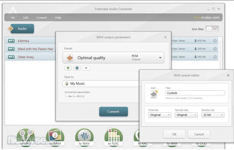 MP3-zu-MOV-Converter Freemake