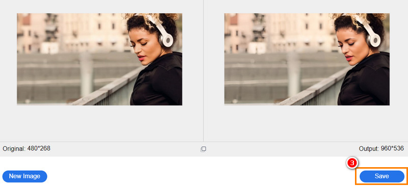 Hochskaliertes Bild speichern