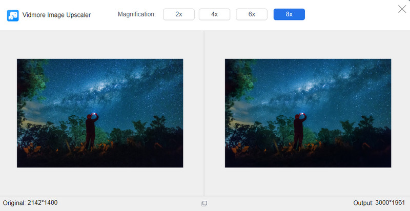 Vergrößerungsfaktor festlegen