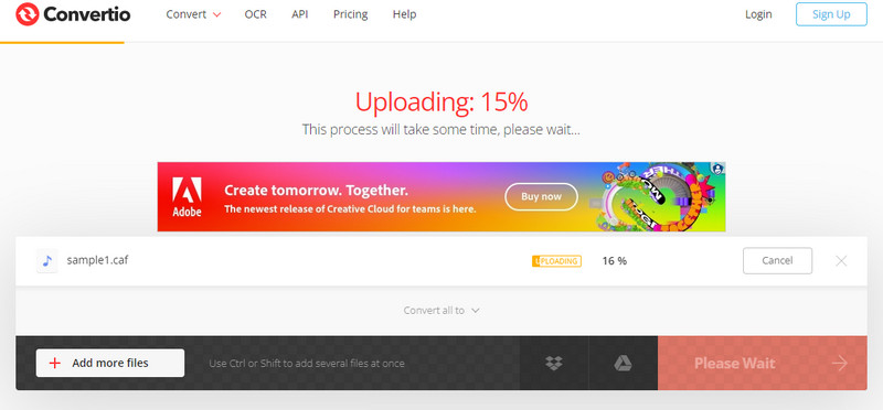 Convertio-Oberfläche