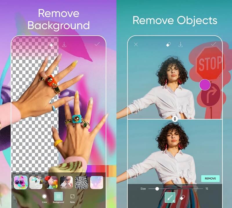 Schatten in PicsArt entfernen