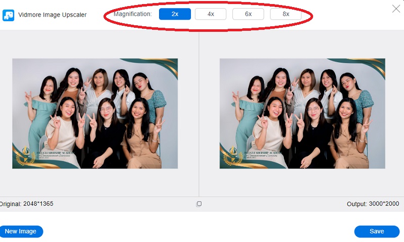 Größe wählen Vidmore