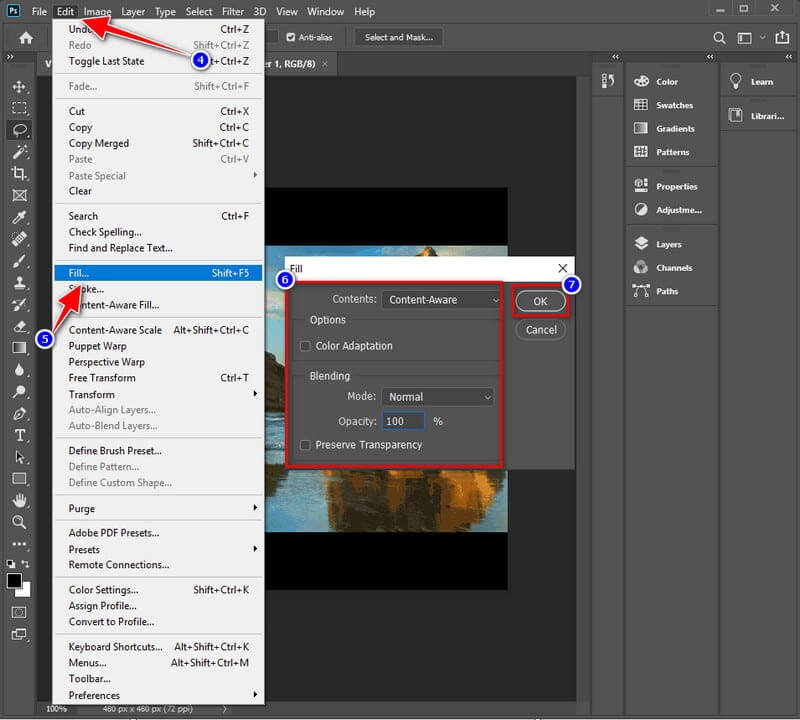 Wasserzeichen in Photoshop entfernen