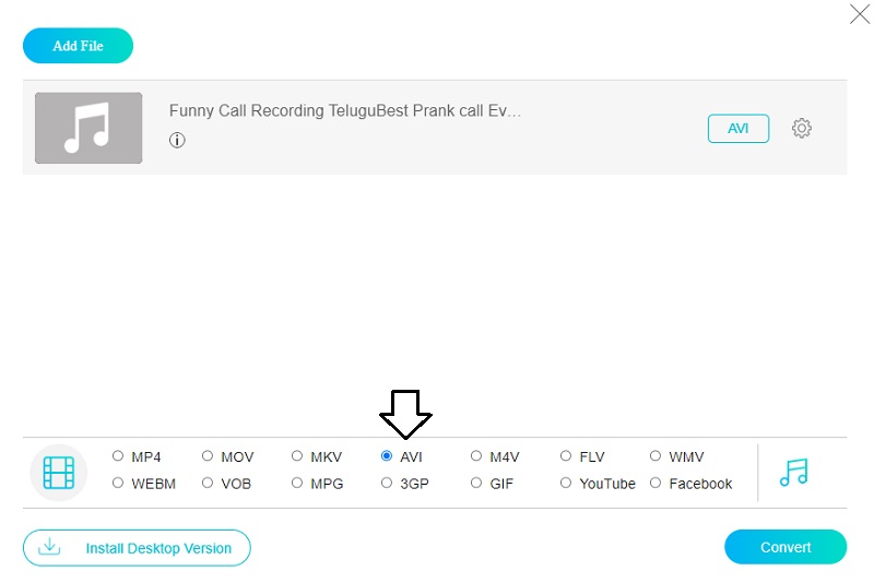 AVI auswählen Online Vidmore