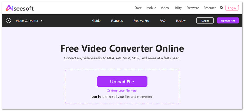 WAV in AVI konvertieren Aiseesoft Free Video Converter Online