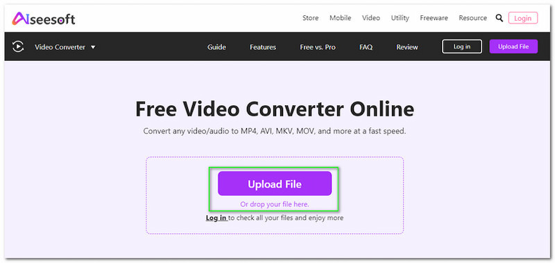 WAV in AVI konvertieren Aiseesoft Datei hochladen