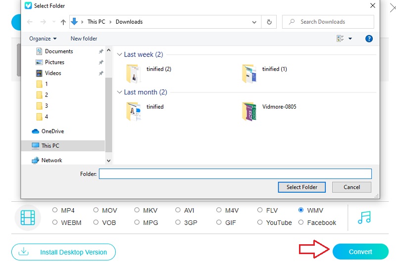 WMV konvertieren Online Vidmore