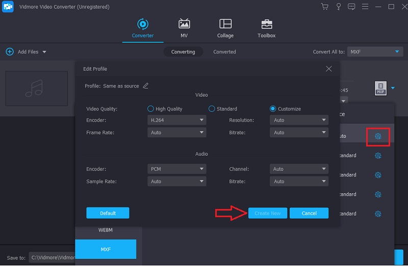 MXF bearbeiten Vidmore