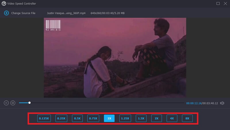 Geschwindigkeit bearbeiten Vidmore