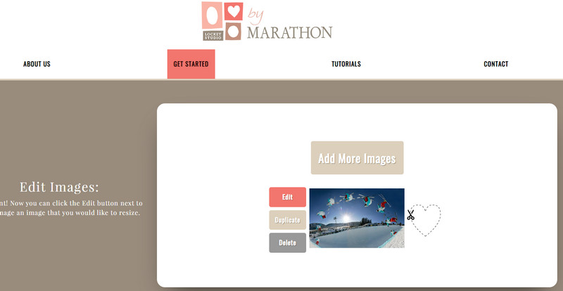 Locket Studio Benutzeroberfläche