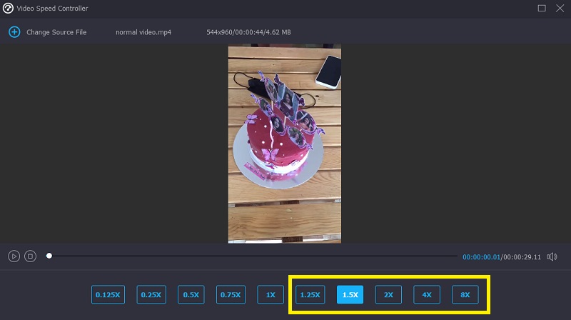 Geschwindigkeit wählen