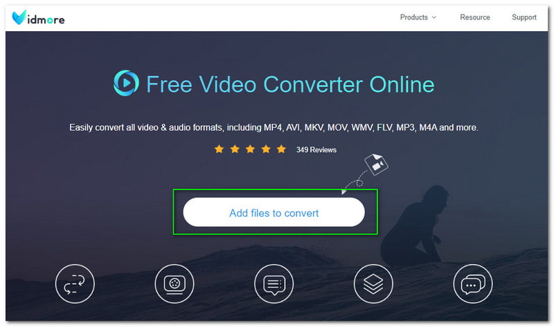 FLAC zu WMV Vidmore Free Video Converter Online Dateien zum Konvertieren hinzufügen
