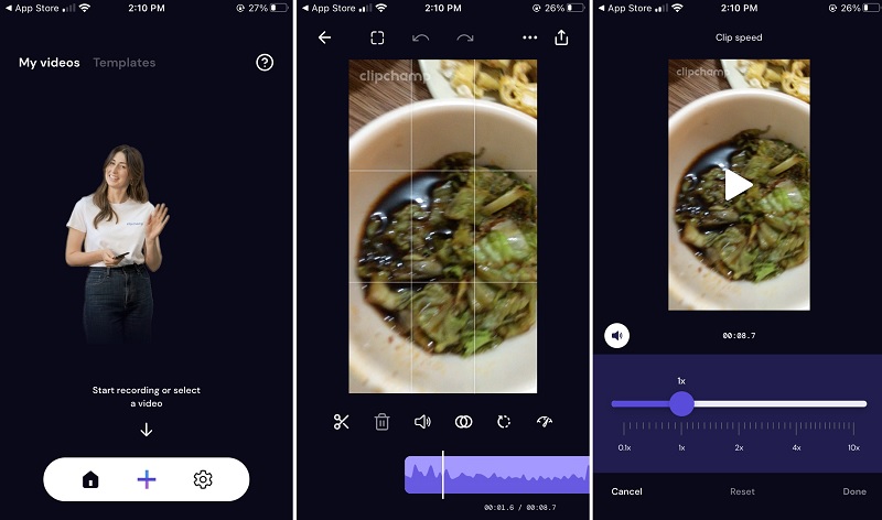 Verlangsamen mit ClipChamp
