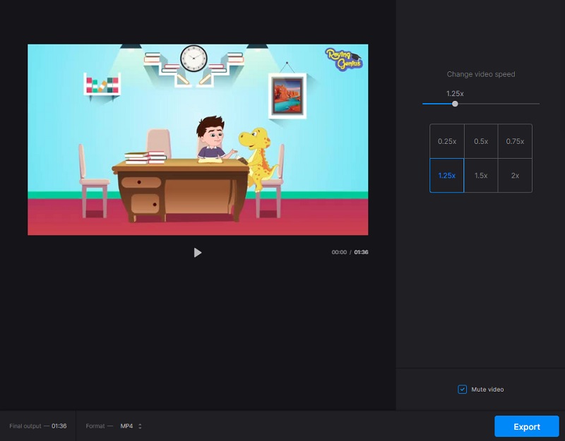 Verlangsamen mit Clideo