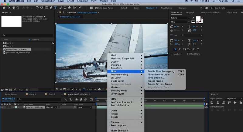 Zeitlupe Time Stretch