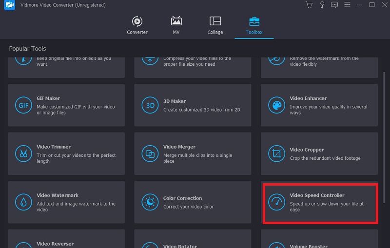 Toolbox Vidmore Zeitlupenvideos erstellen
