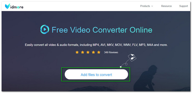 WAV zu WEBM Vidmore Free Video Converter Online Dateien hinzufügen
