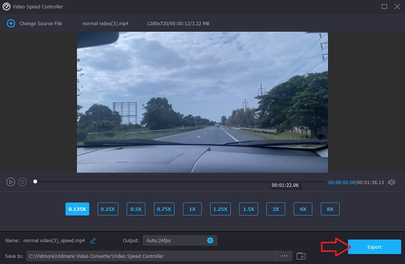 Exportieren Vidmore Zeitlupe in Sony Vegas erstellen
