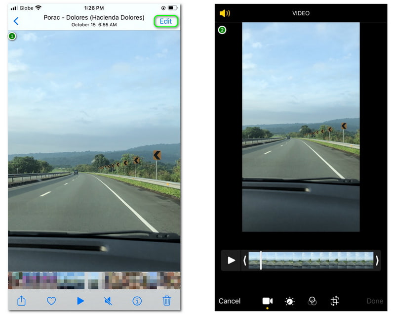 Wie man Videos für Instagram über die Bearbeiten‑Schaltfläche auf dem iPhone skaliert