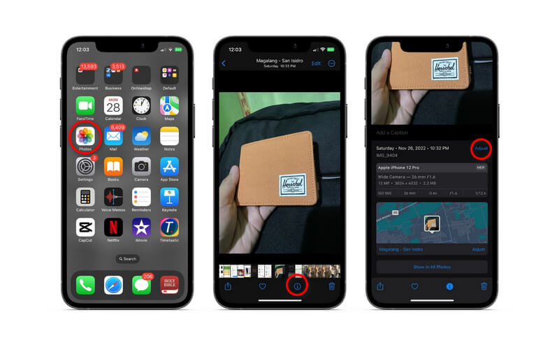 Fotos‑App Metadaten anzeigen