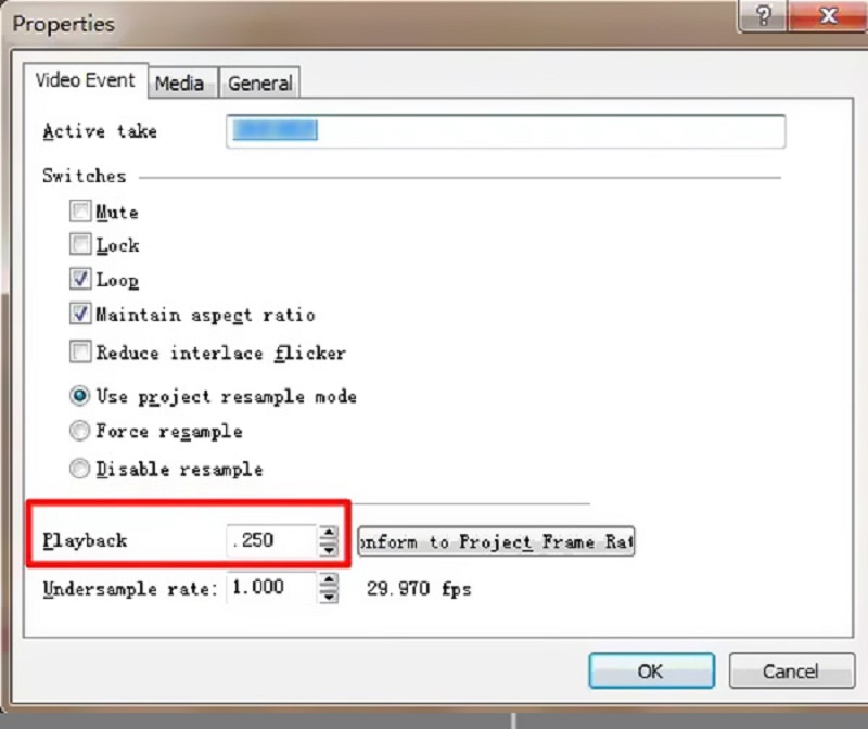 Wiedergabe Sony Vegas