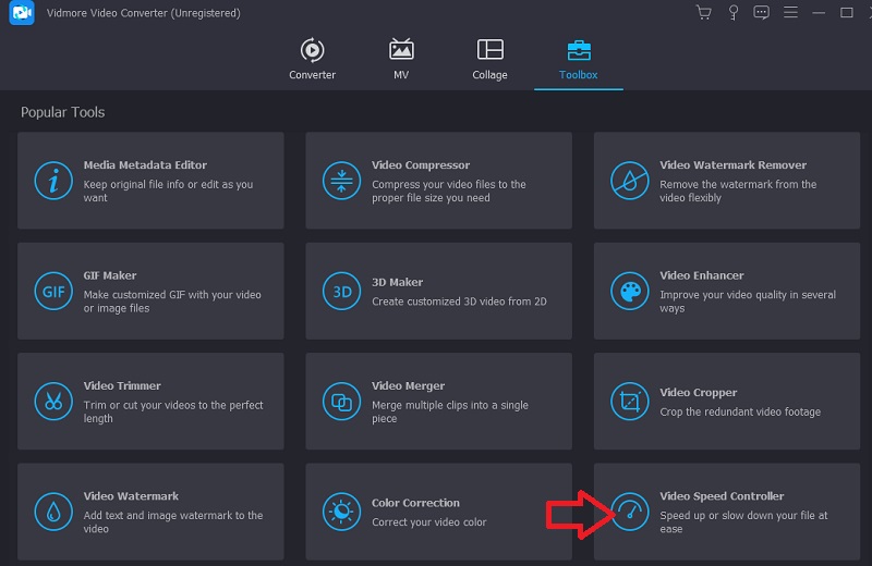 Toolbox Vidmore Zeitlupe in Windows Movie Maker erstellen