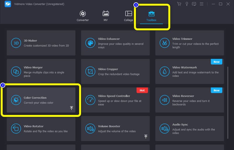 Farbkorrektur Video aufhellen