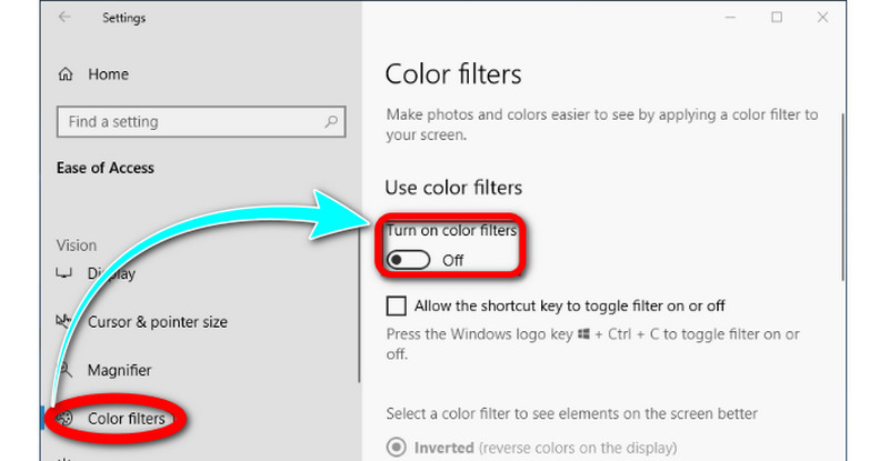 Farbfilter Farbinvertierung