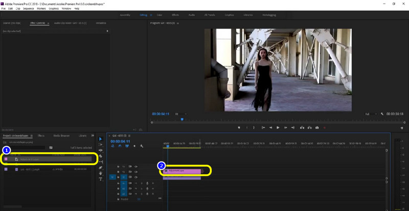 Adjustment Layer ziehen