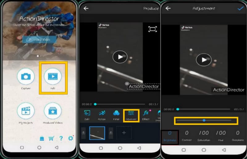 Power Director aufhellen