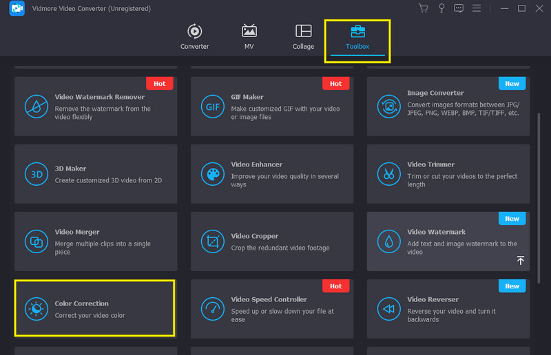 Vidmore Farbauswahlkorrektur