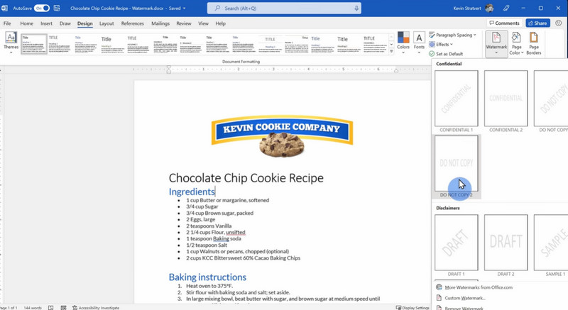 Wasserzeichen-Text hinzufügen