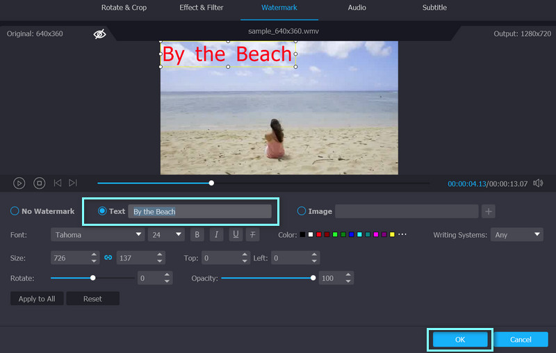 Text zur Diashow hinzufügen