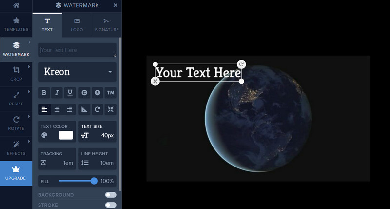 Wasserzeichen online anpassen
