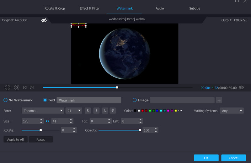 Wasserzeichen bearbeiten