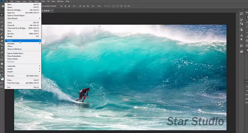 Wasserzeichen-Foto exportieren