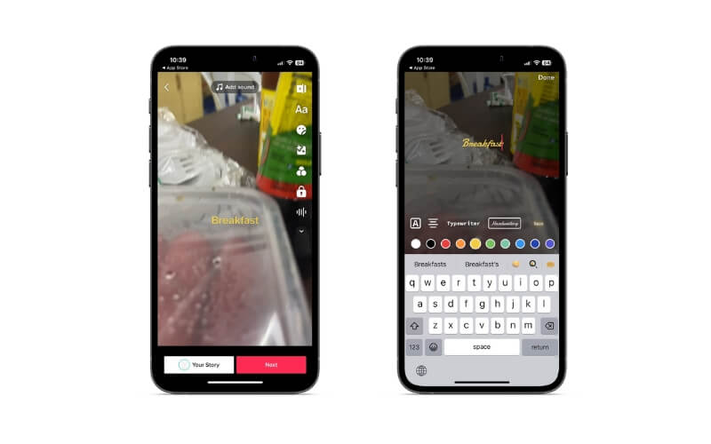 Tiktok Text hinzufügen