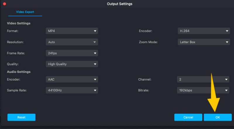 Voreinstellung mit Vidmore anpassen