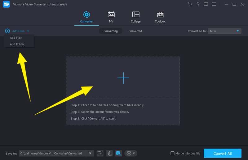 Vidmore Dateien hochladen
