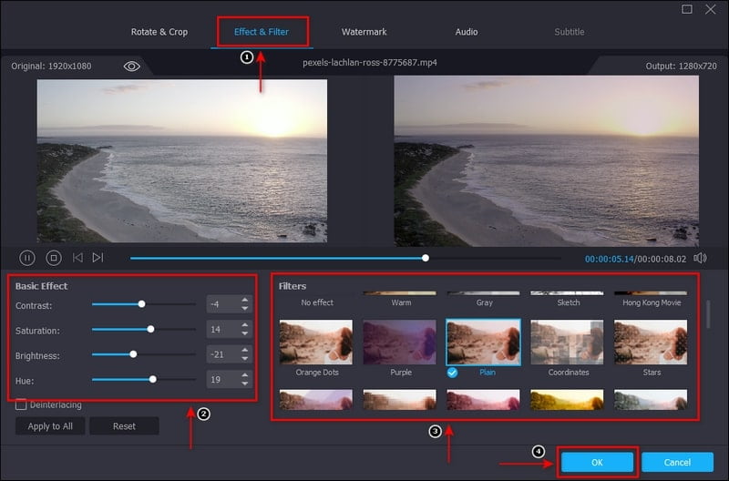 Filter zu Video hinzufügen