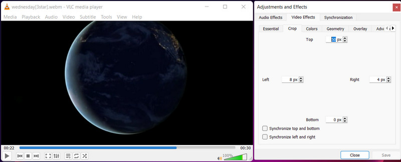 Video in VLC zuschneiden