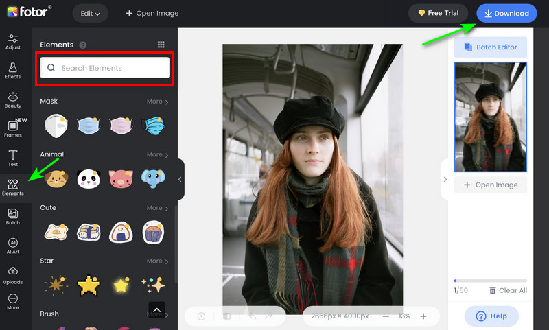 Emoji‑Overlay Fotor
