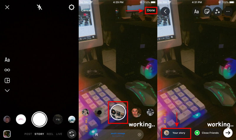 Wie man einen Filter auf eine Instagram-Story anwendet