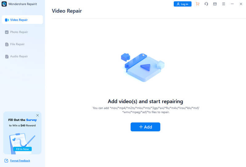 Repairit Datei hinzufügen
