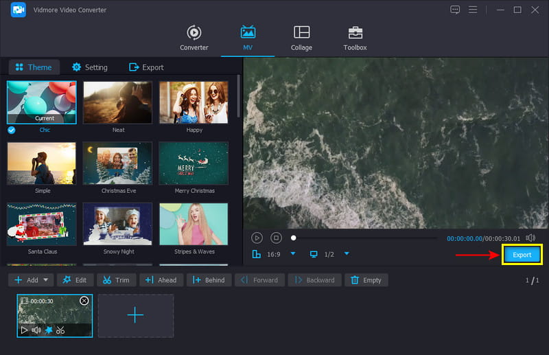 Bearbeitetes Video speichern